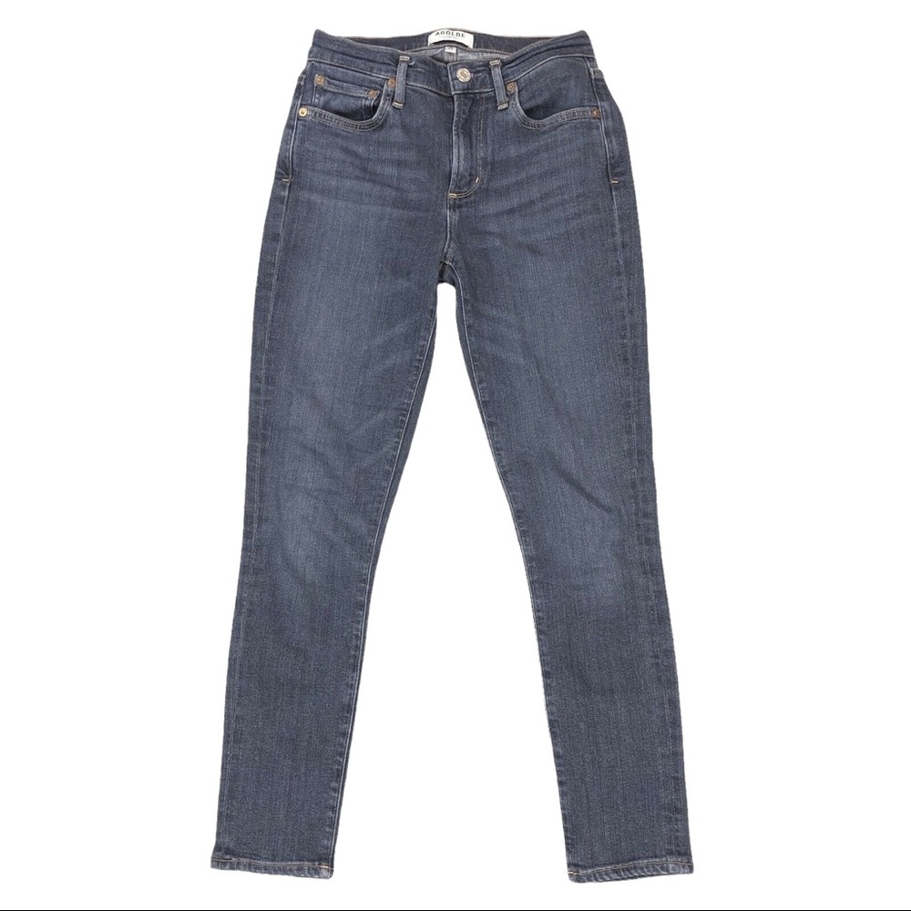 Agolde Sophie Mid Rise Cropped Jeans Size 25 25X25.5 Blue